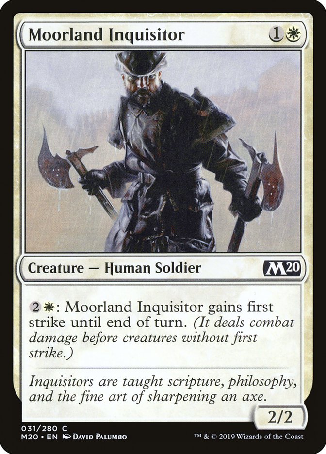 Moorland Inquisitor – Common Magic: The Gathering card from Core Set 2020 (#31)