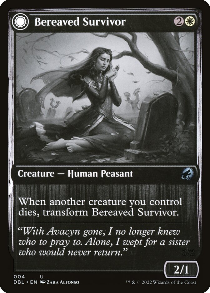Bereaved Survivor // Dauntless Avenger – Uncommon Magic: The Gathering card from Innistrad: Double Feature (#4)