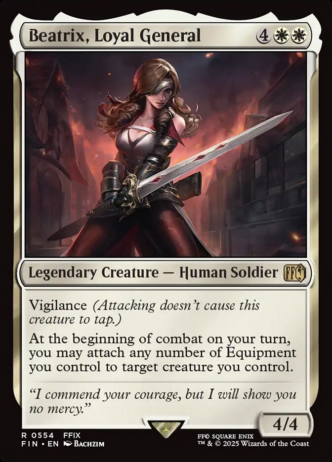 Beatrix, Loyal General – Rare Magic: The Gathering card from Final Fantasy (#554)