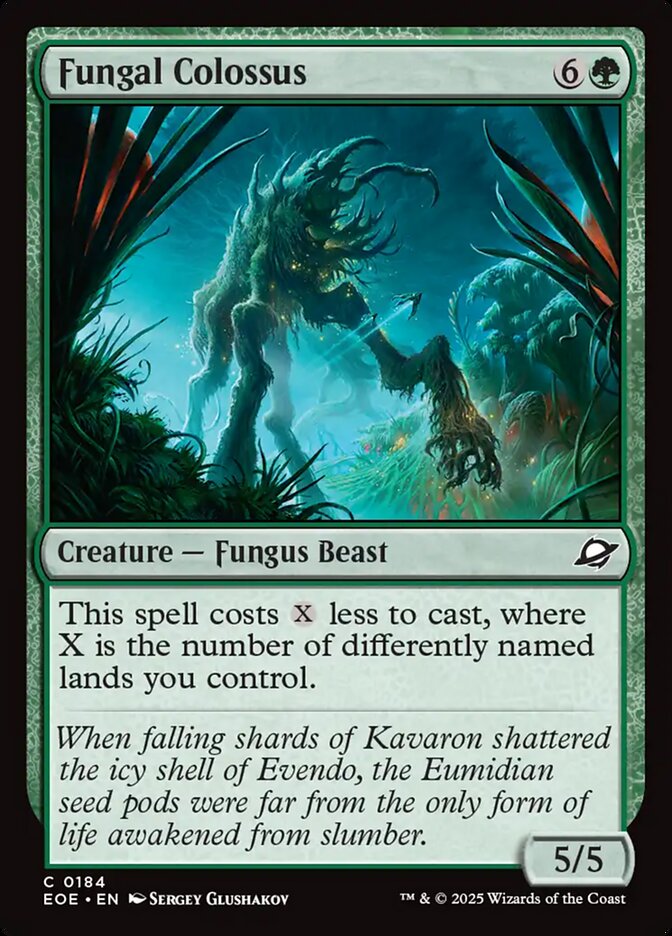 Fungal Colossus – Common Magic: The Gathering card from Edge of Eternities (#184)