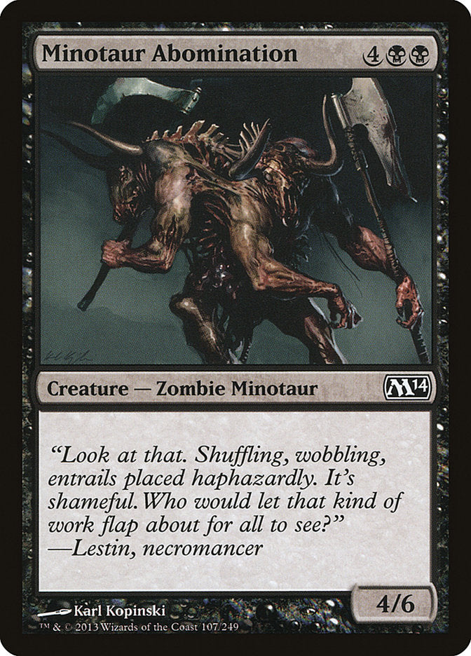 Minotaur Abomination – Common Magic: The Gathering card from Magic 2014 (#107)
