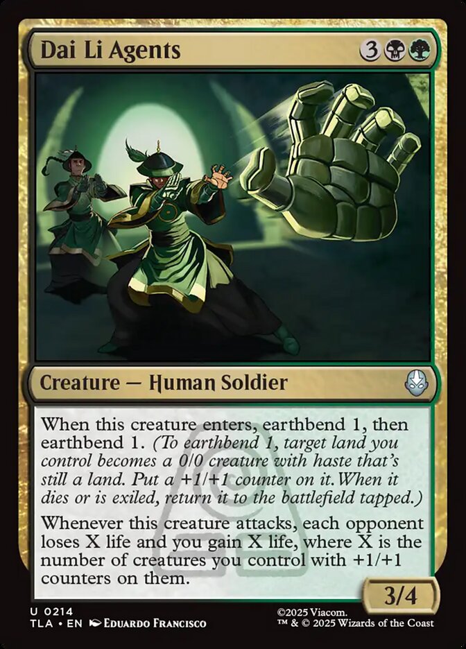 Dai Li Agents – Uncommon Magic: The Gathering card from Avatar: The Last Airbender (#214)