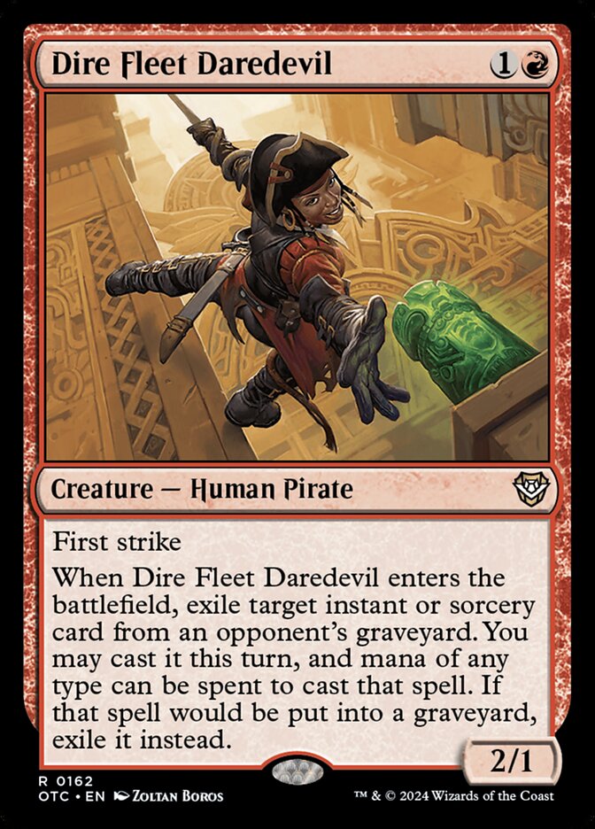 Dire Fleet Daredevil – Rare Magic: The Gathering card from Outlaws of Thunder Junction Commander (#162)
