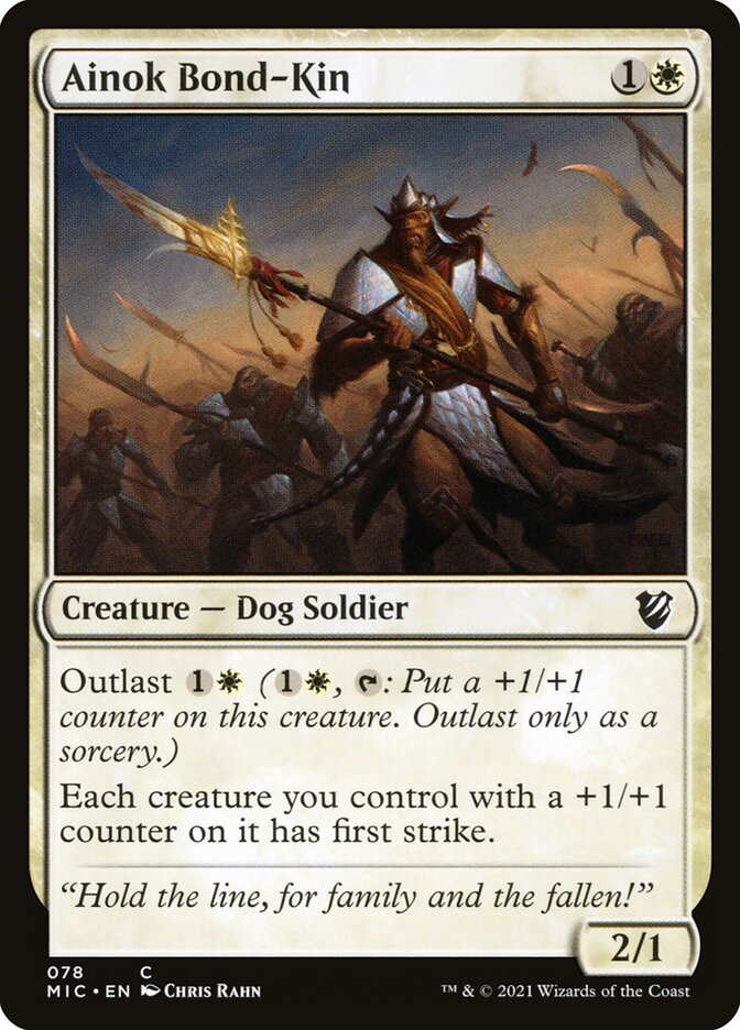 Ainok Bond-Kin – Common Magic: The Gathering card from Midnight Hunt Commander (#78)
