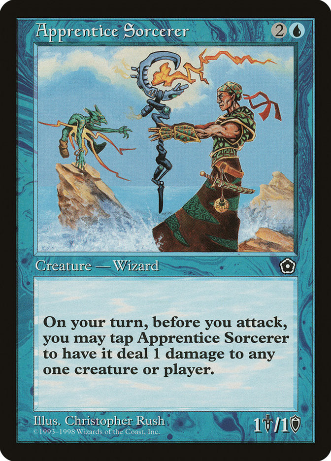 Apprentice Sorcerer – Uncommon Magic: The Gathering card from Portal Second Age (#32)