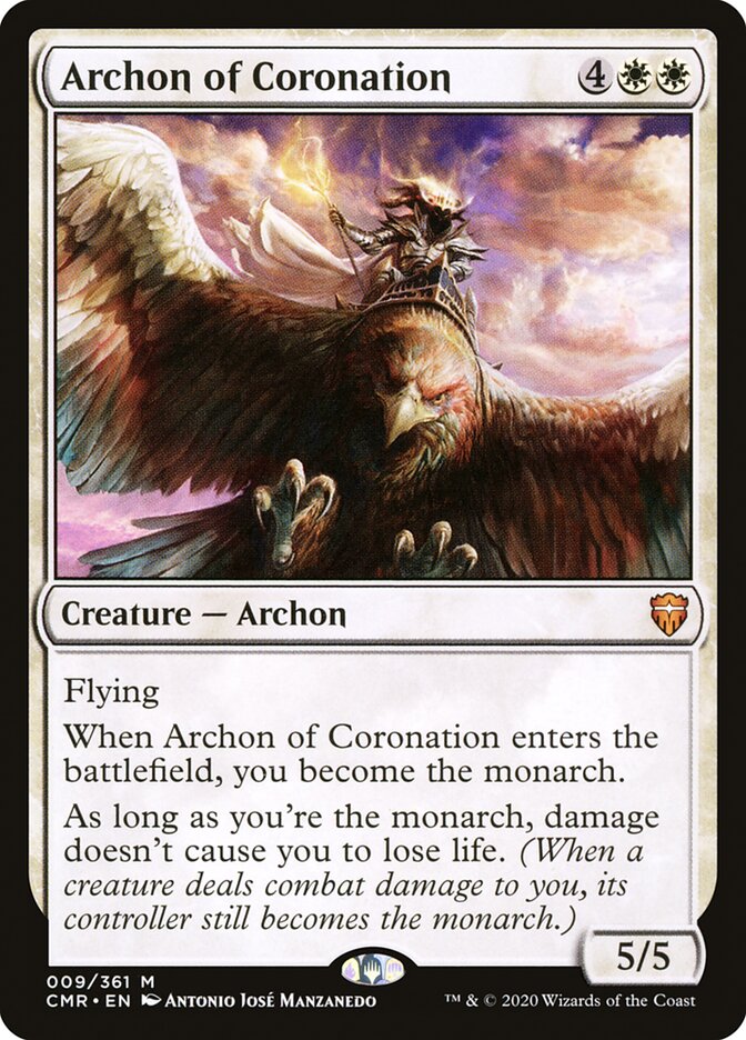 Archon of Coronation – Mythic Magic: The Gathering card from Commander Legends (#9)
