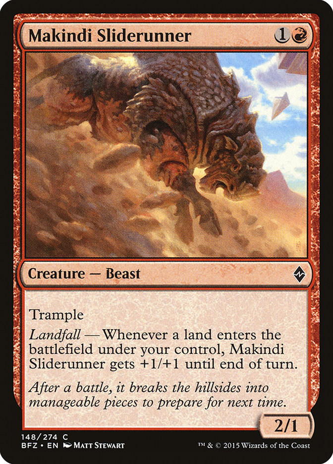 Makindi Sliderunner – Common Magic: The Gathering card from Battle for Zendikar (#148)