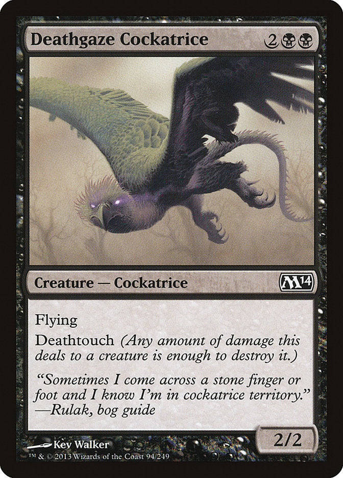 Deathgaze Cockatrice – Common Magic: The Gathering card from Magic 2014 (#94)