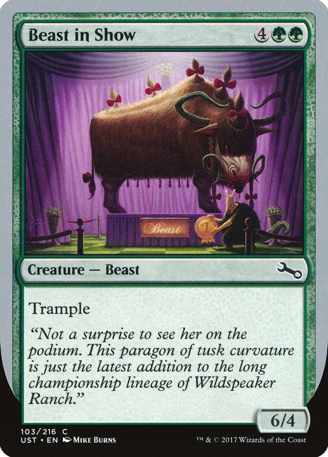 Beast in Show – Common Magic: The Gathering card from Unstable (#103d)