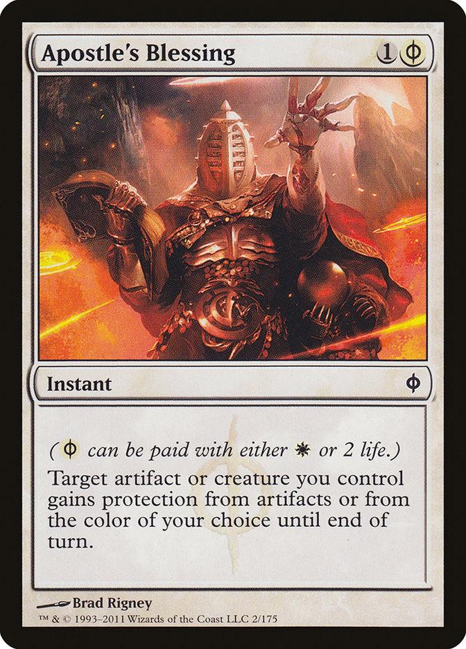 Apostle's Blessing – Common Magic: The Gathering card from New Phyrexia (#2)