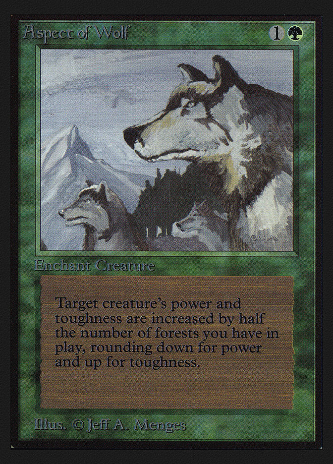 Aspect of Wolf – Rare Magic: The Gathering card from Collectors' Edition (#185)