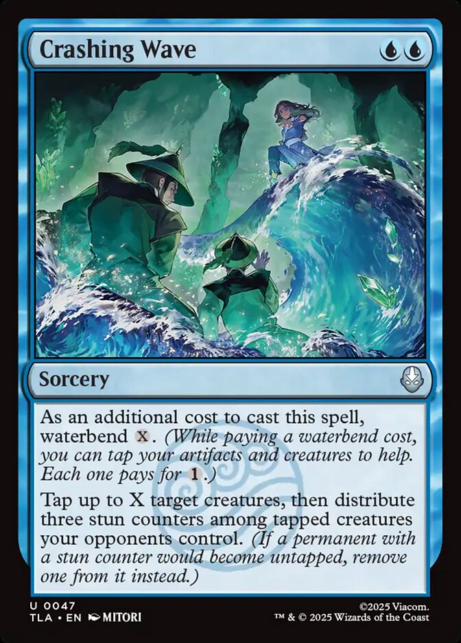 Crashing Wave – Uncommon Magic: The Gathering card from Avatar: The Last Airbender (#47)