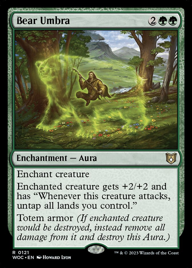 Bear Umbra – Rare Magic: The Gathering card from Wilds of Eldraine Commander (#121)