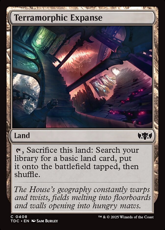 Terramorphic Expanse – Common Magic: The Gathering card from Tarkir: Dragonstorm Commander (#408)