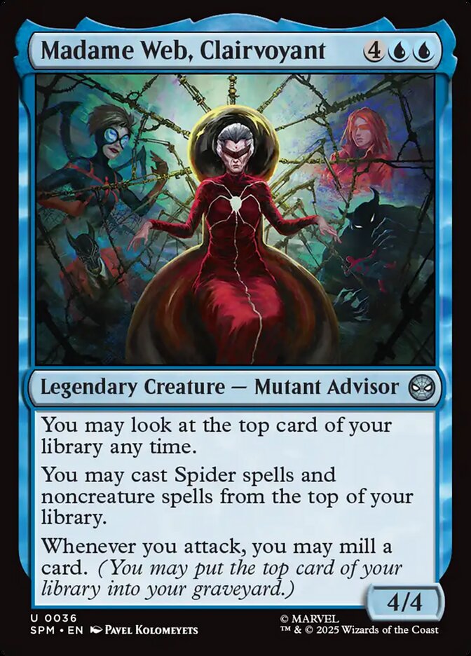 Madame Web, Clairvoyant – Uncommon Magic: The Gathering card from Marvel's Spider-Man (#36)