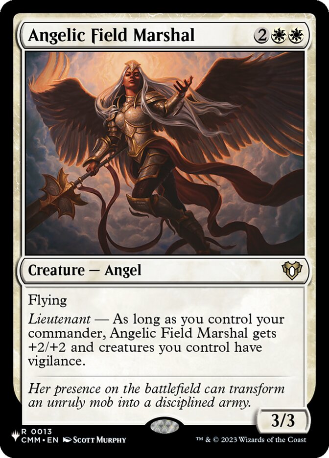 Angelic Field Marshal – Rare Magic: The Gathering card from The List (#CMM-13)