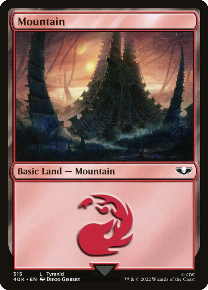 Mountain – Common Magic: The Gathering card from Warhammer 40,000 Commander (#315)