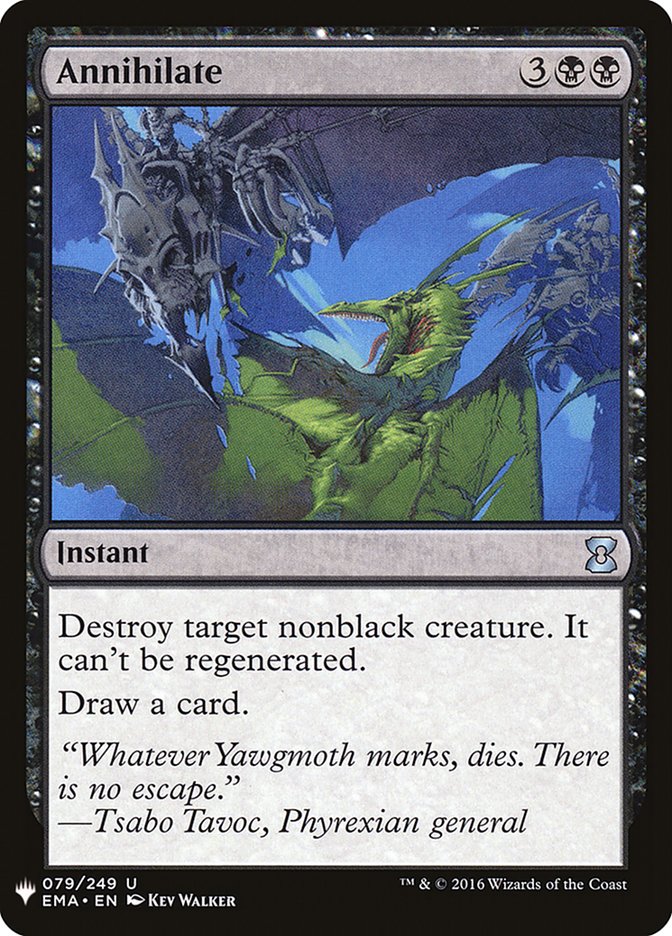 Annihilate – Uncommon Magic: The Gathering card from The List (#EMA-79)