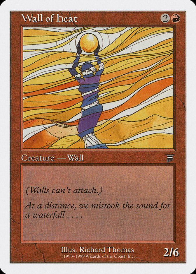 Wall of Heat – Common Magic: The Gathering card from Battle Royale Box Set (#95)