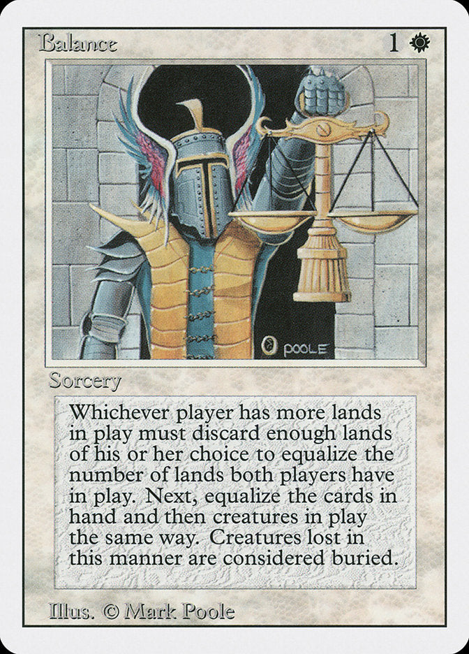 Balance – Rare Magic: The Gathering card from Revised Edition (#3)