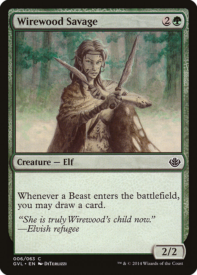 Wirewood Savage – Common Magic: The Gathering card from Duel Decks Anthology: Garruk vs. Liliana (#6)
