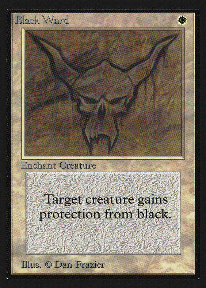 Black Ward – Uncommon Magic: The Gathering card from Intl. Collectors' Edition (#5)