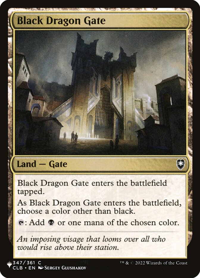 Black Dragon Gate – Common Magic: The Gathering card from The List (#CLB-347)