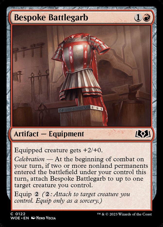 Bespoke Battlegarb – Common Magic: The Gathering card from Wilds of Eldraine (#122)