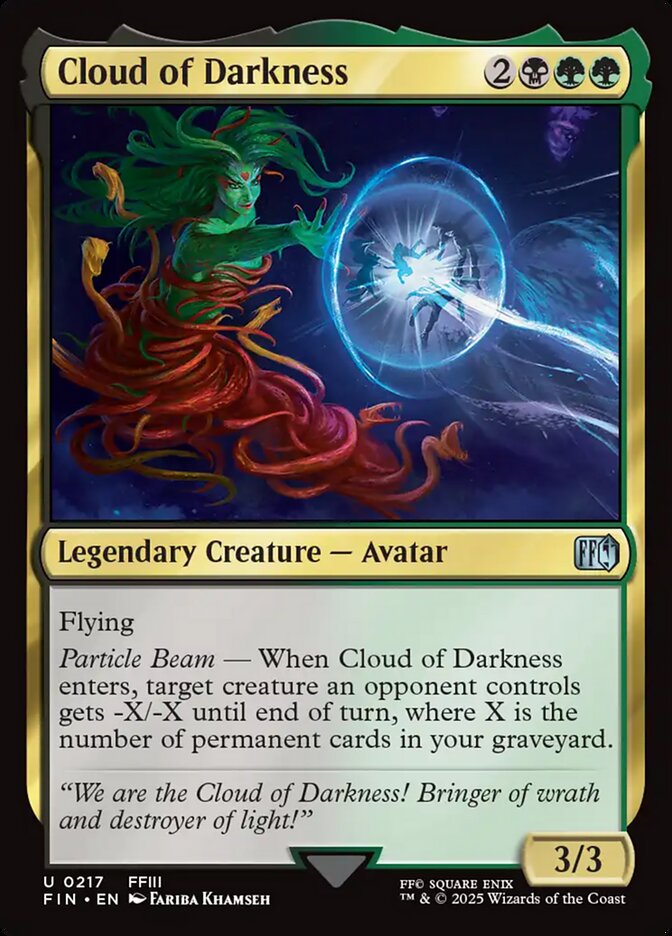 Cloud of Darkness – Uncommon Magic: The Gathering card from Final Fantasy (#217)