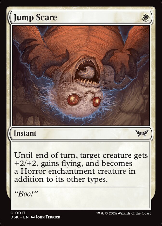 Jump Scare – Common Magic: The Gathering card from Duskmourn: House of Horror (#17)