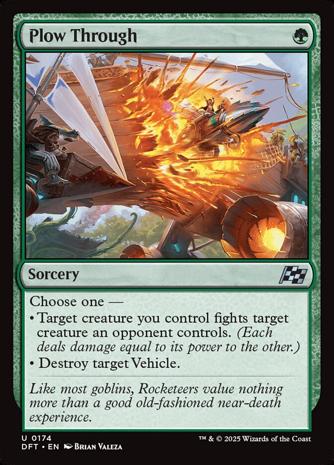 Plow Through – Uncommon Magic: The Gathering card from Aetherdrift (#174)