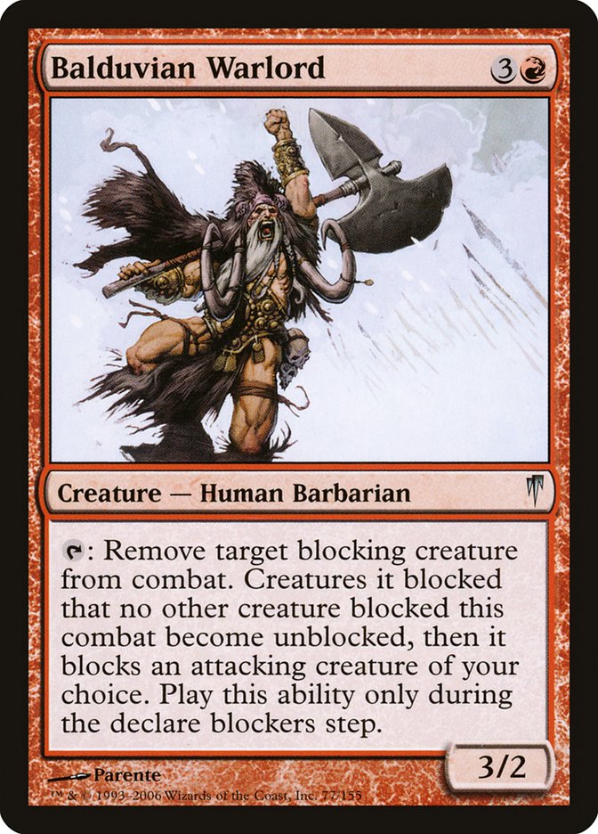 Balduvian Warlord – Uncommon Magic: The Gathering card from Coldsnap (#77)