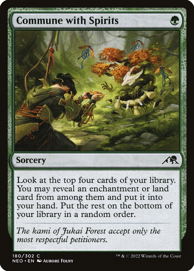 Commune with Spirits – Common Magic: The Gathering card from Kamigawa: Neon Dynasty (#180)