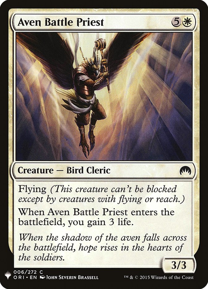 Aven Battle Priest – Common Magic: The Gathering card from The List (#ORI-6)