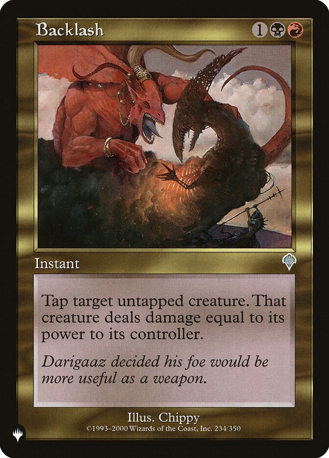 Backlash – Uncommon Magic: The Gathering card from The List (#INV-234)
