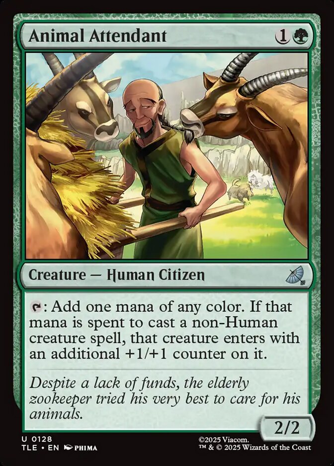 Animal Attendant – Uncommon Magic: The Gathering card from Avatar: The Last Airbender Eternal (#128)
