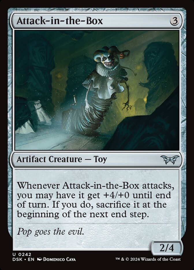Attack-in-the-Box – Uncommon Magic: The Gathering card from Duskmourn: House of Horror (#242)