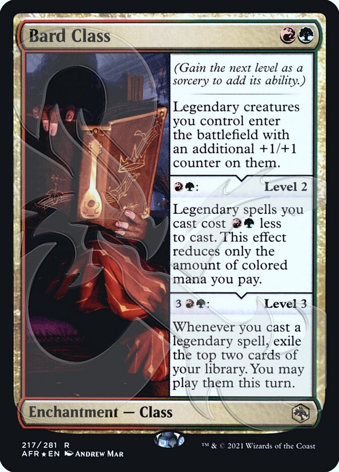 Bard Class – Rare Magic: The Gathering card from Adventures in the Forgotten Realms Promos (#217a)