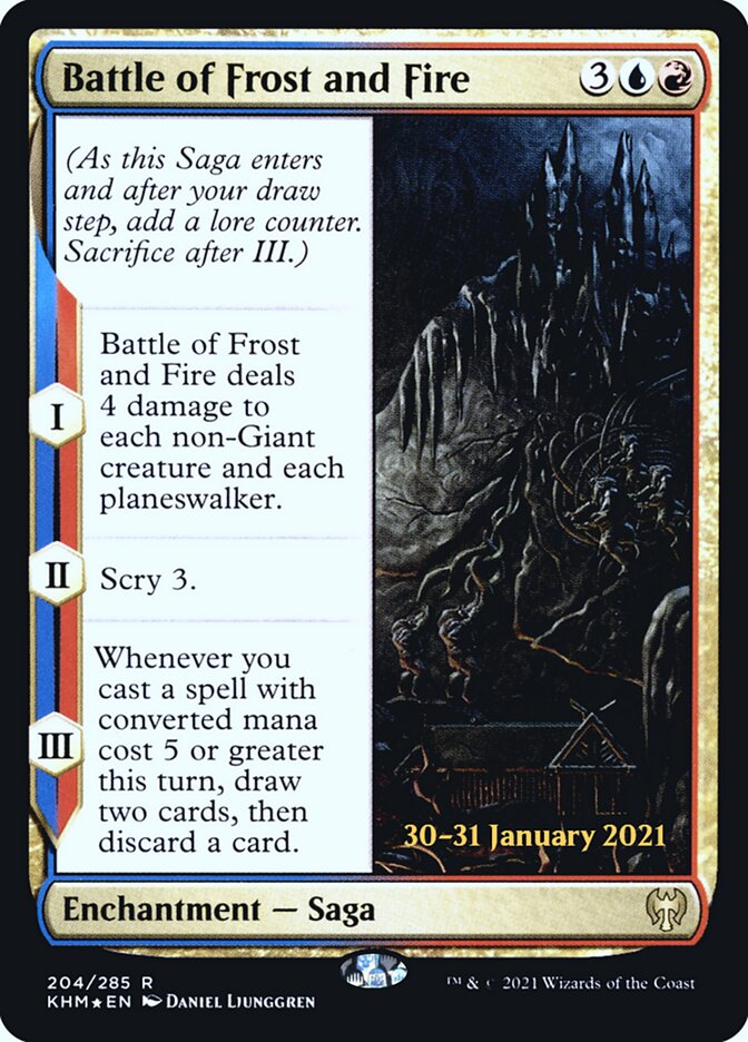 Battle of Frost and Fire – Rare Magic: The Gathering card from Kaldheim Promos (#204s)