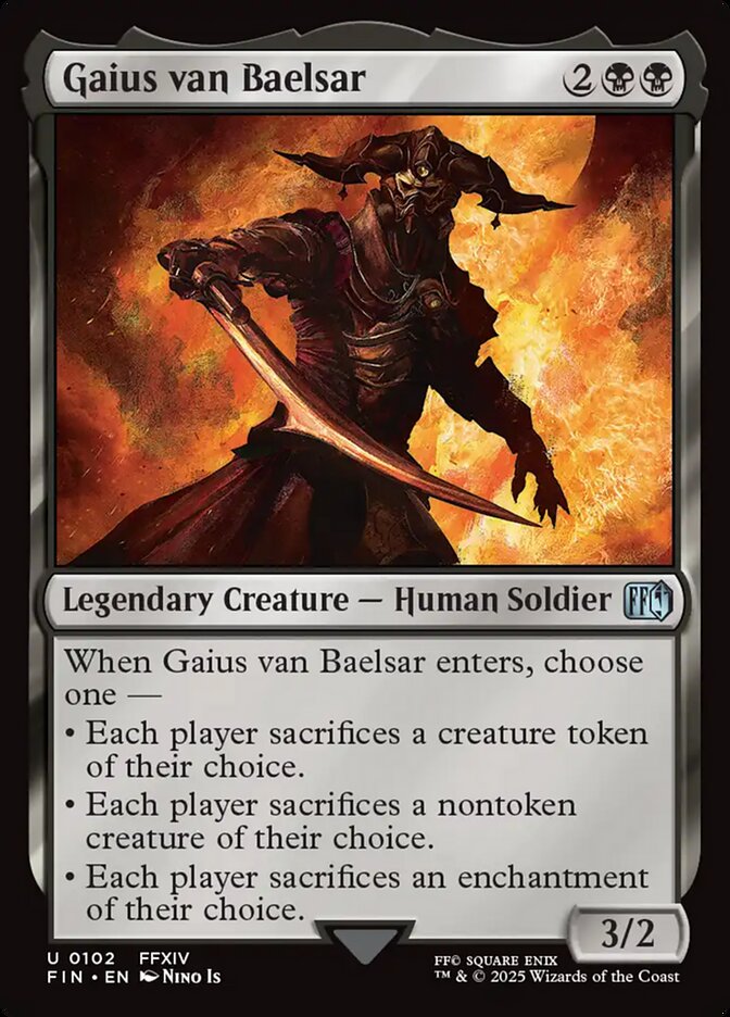 Gaius van Baelsar – Uncommon Magic: The Gathering card from Final Fantasy (#102)