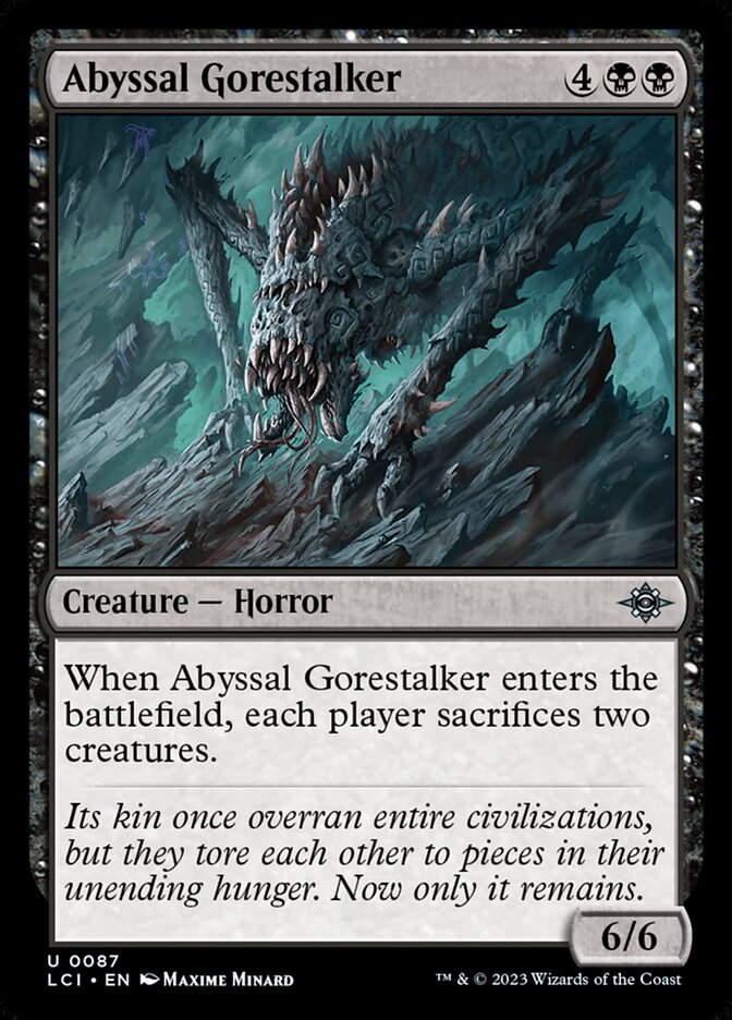 Abyssal Gorestalker – Uncommon Magic: The Gathering card from The Lost Caverns of Ixalan (#87)