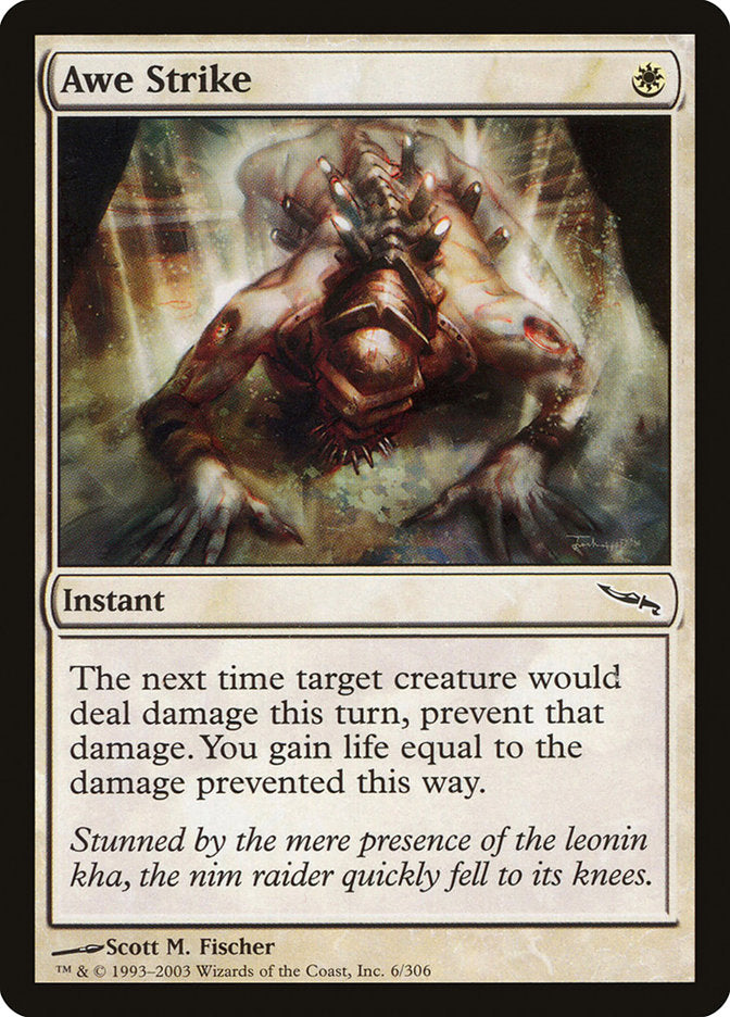 Awe Strike – Common Magic: The Gathering card from Mirrodin (#6)