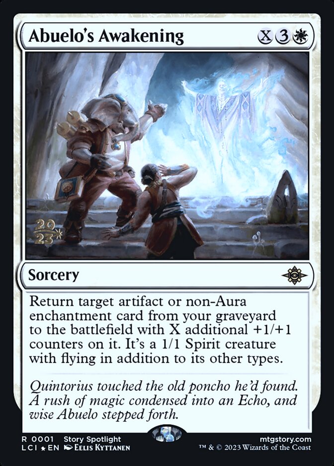 Abuelo's Awakening – Rare Magic: The Gathering card from The Lost Caverns of Ixalan Promos (#1s)