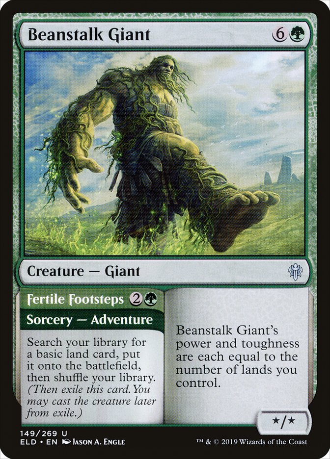 Beanstalk Giant // Fertile Footsteps – Uncommon Magic: The Gathering card from Throne of Eldraine (#149)