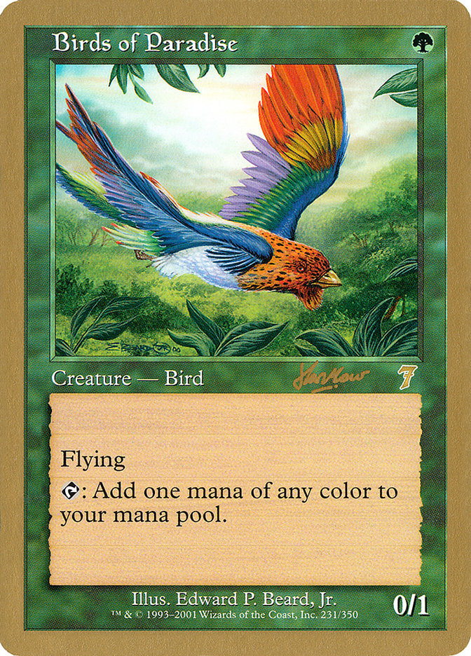 Birds of Paradise – Rare Magic: The Gathering card from World Championship Decks 2002 (#shh231)