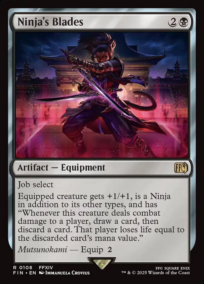 Ninja's Blades – Rare Magic: The Gathering card from Final Fantasy (#108)