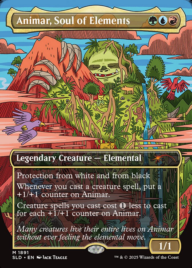 Animar, Soul of Elements – Mythic Magic: The Gathering card from Secret Lair Drop (#1891)