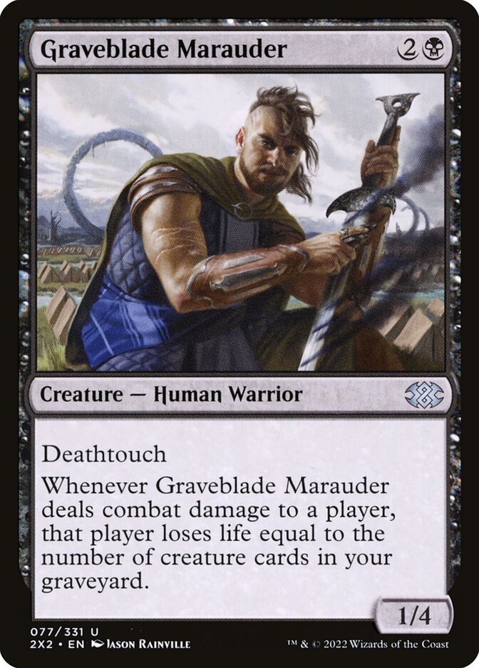 Graveblade Marauder – Uncommon Magic: The Gathering card from Double Masters 2022 (#77)