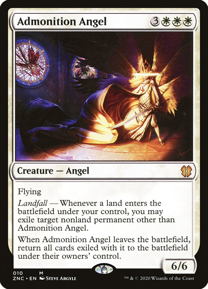 Admonition Angel – Mythic Magic: The Gathering card from Zendikar Rising Commander (#10)