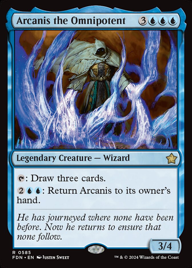 Arcanis the Omnipotent – Rare Magic: The Gathering card from Foundations (#585)
